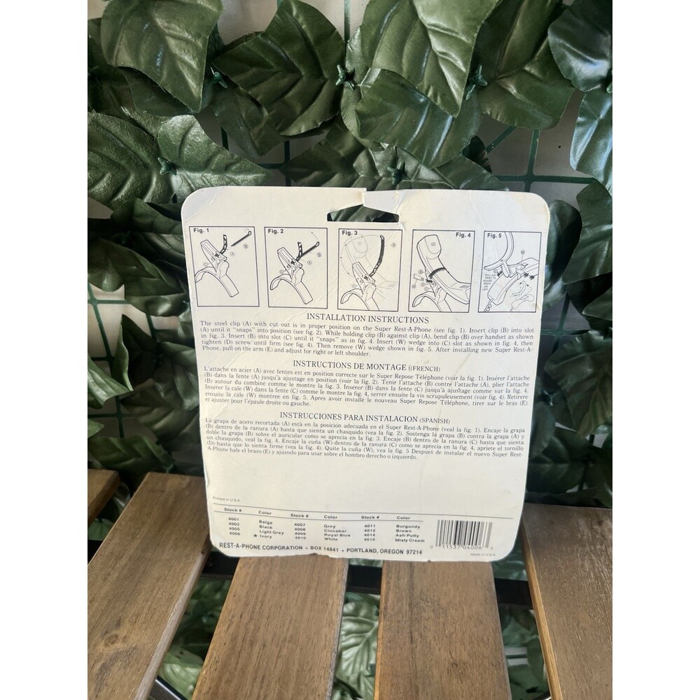 Vintage Super Rest-A-Phone Landline Shoulder Support Telephone Phone Rest Tan - Picture 2 of 2